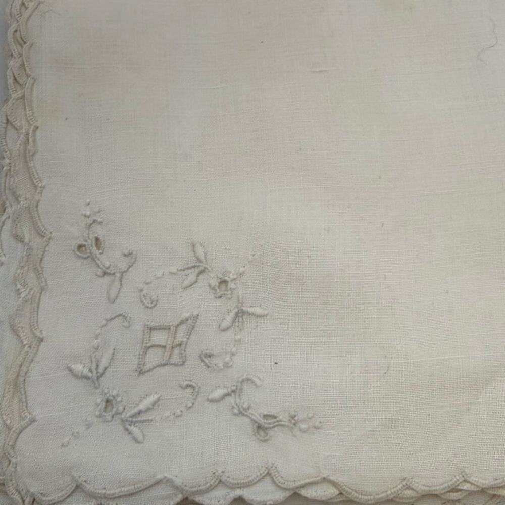 8 sets of Napkins white cream crochet linen embroidered - Picture 11 of 16